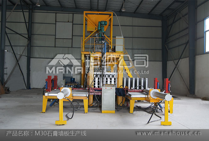 石膏墻板生產(chǎn)線現(xiàn)場圖2 石膏墻板生產(chǎn)線現(xiàn)場圖2